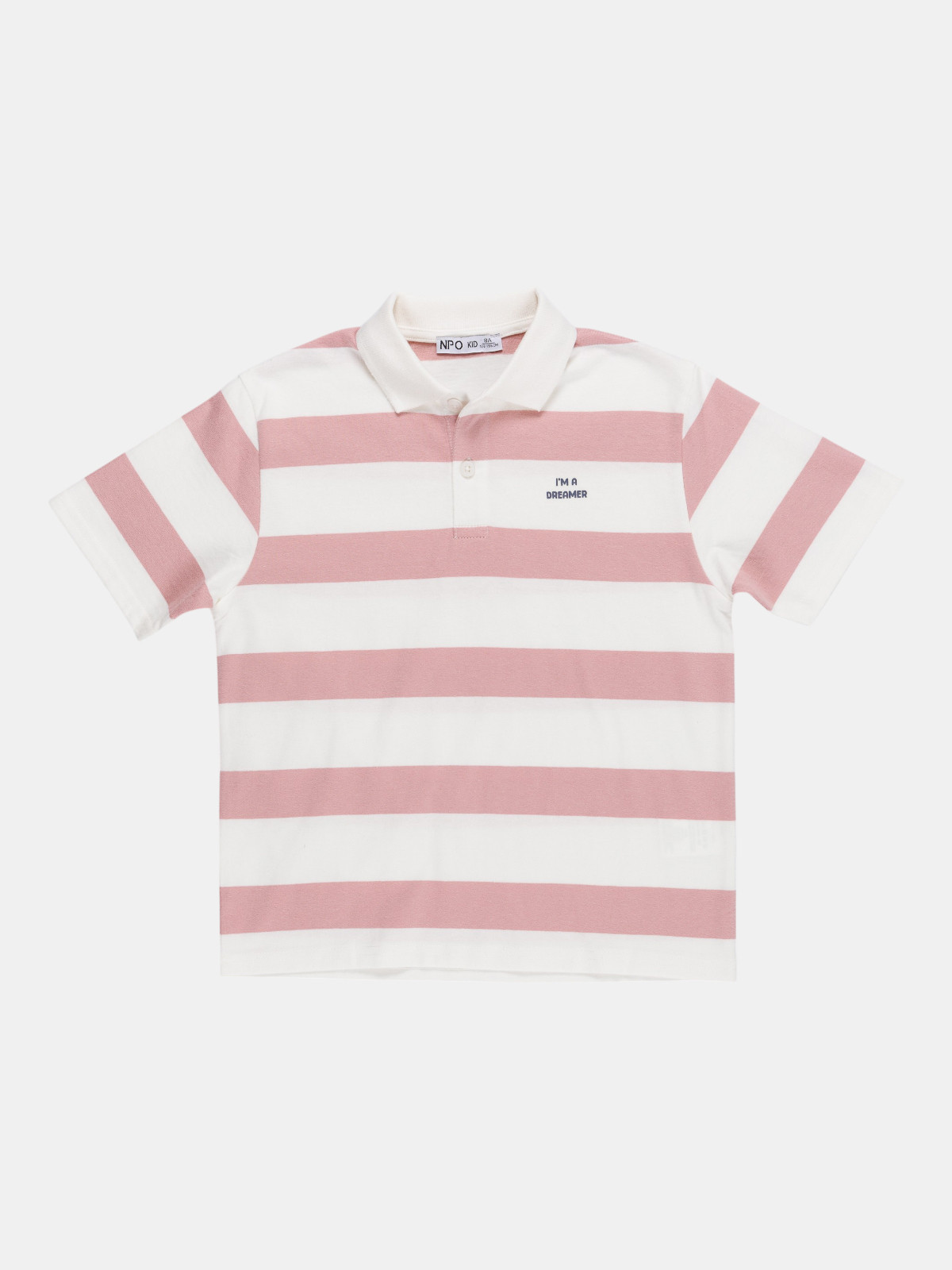 Polo rayures rose vintage garçon (3-12A)