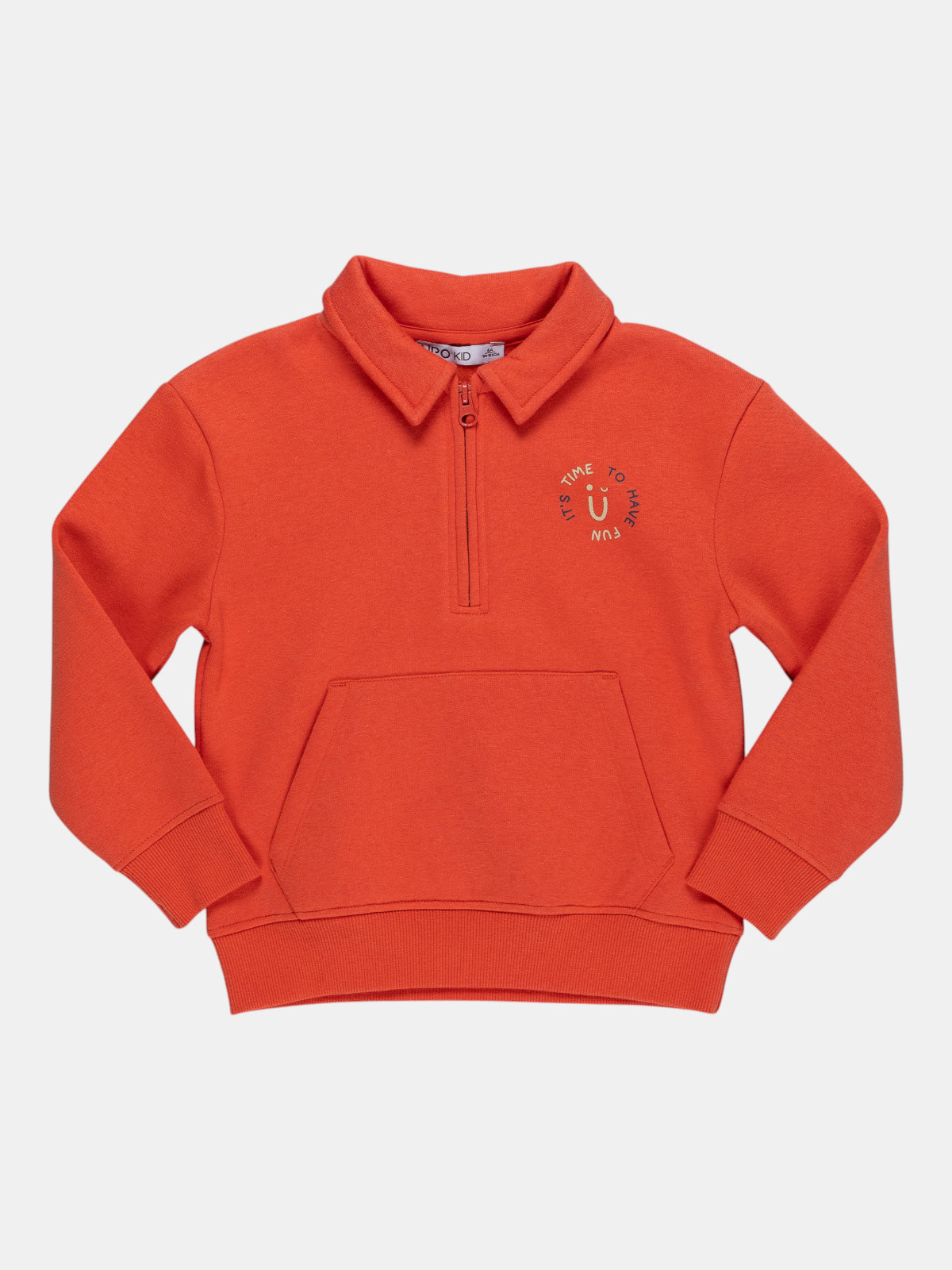 Sweat col polo motif garçon (3-8A)