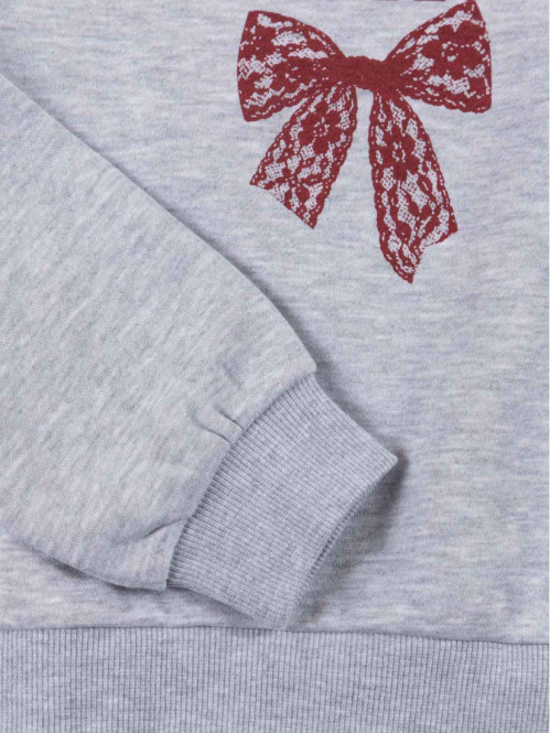 Sweat imprimé bestie club fille (3-12A)
