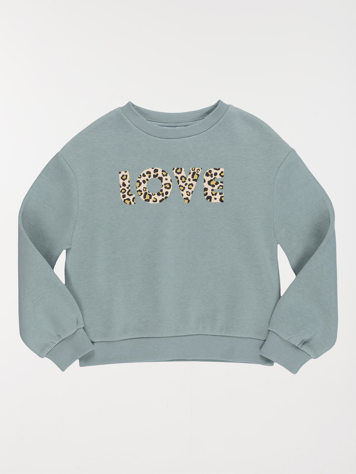 Sweat love imprimé léopard fille (3-12A)