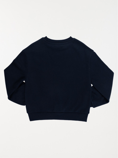 Sweat fille cœur marine kid (3-12A)