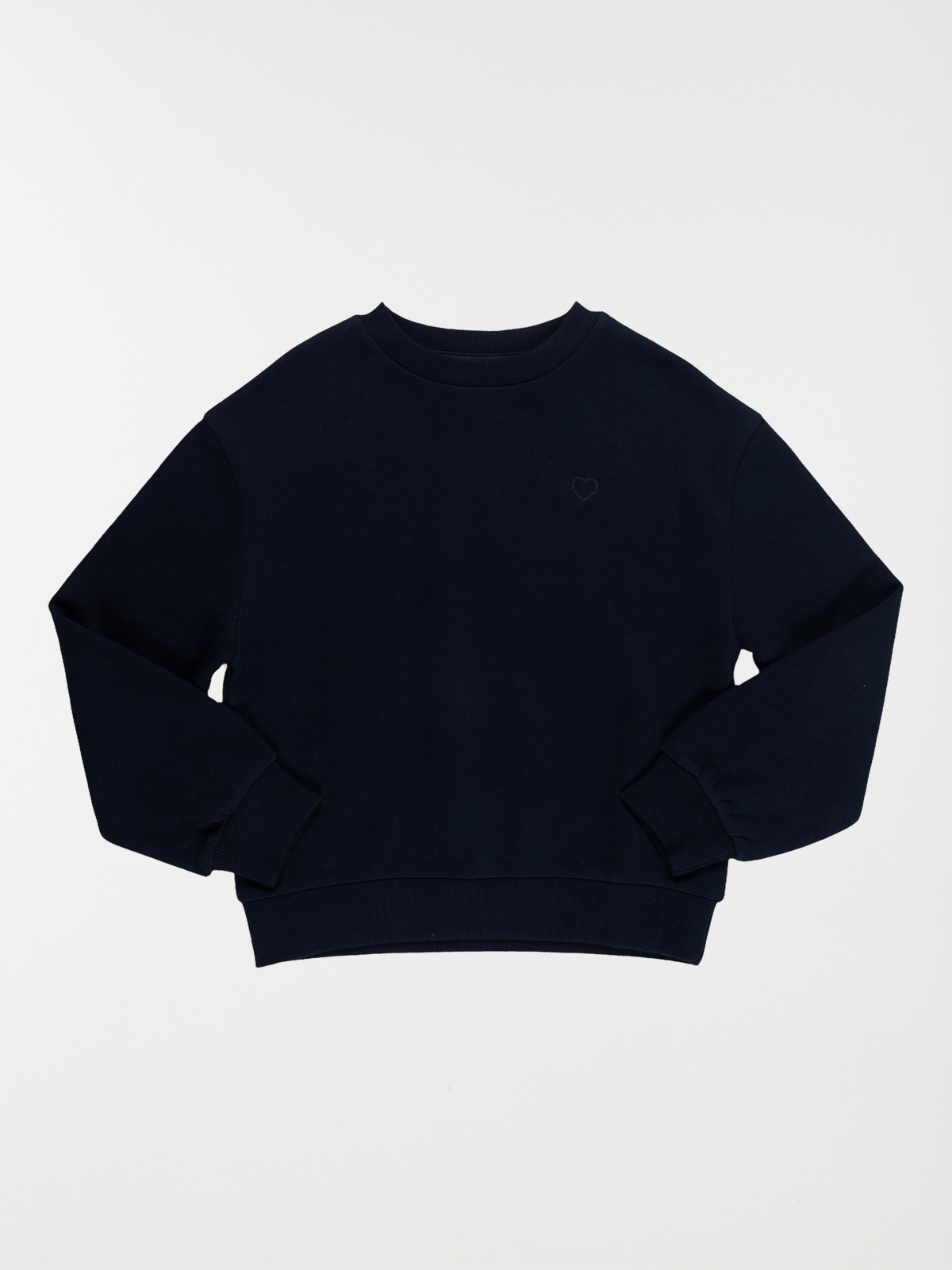 Sweat fille cœur marine kid (3-12A)