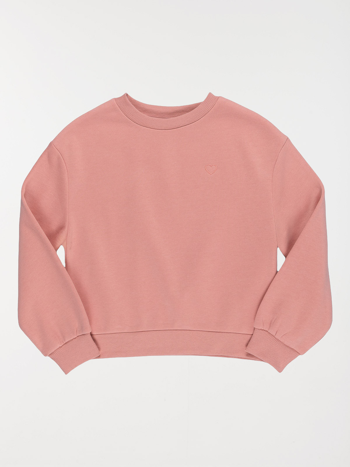 Sweat coeur brodé fille (3-12A) Sweat coeur brodé fille (3-12A)