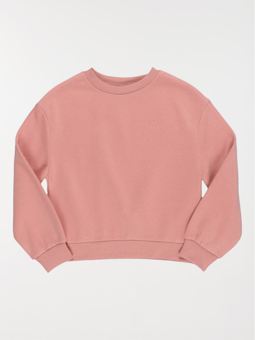 Sweat coeur brodé fille (3-12A) Sweat coeur brodé fille (3-12A)