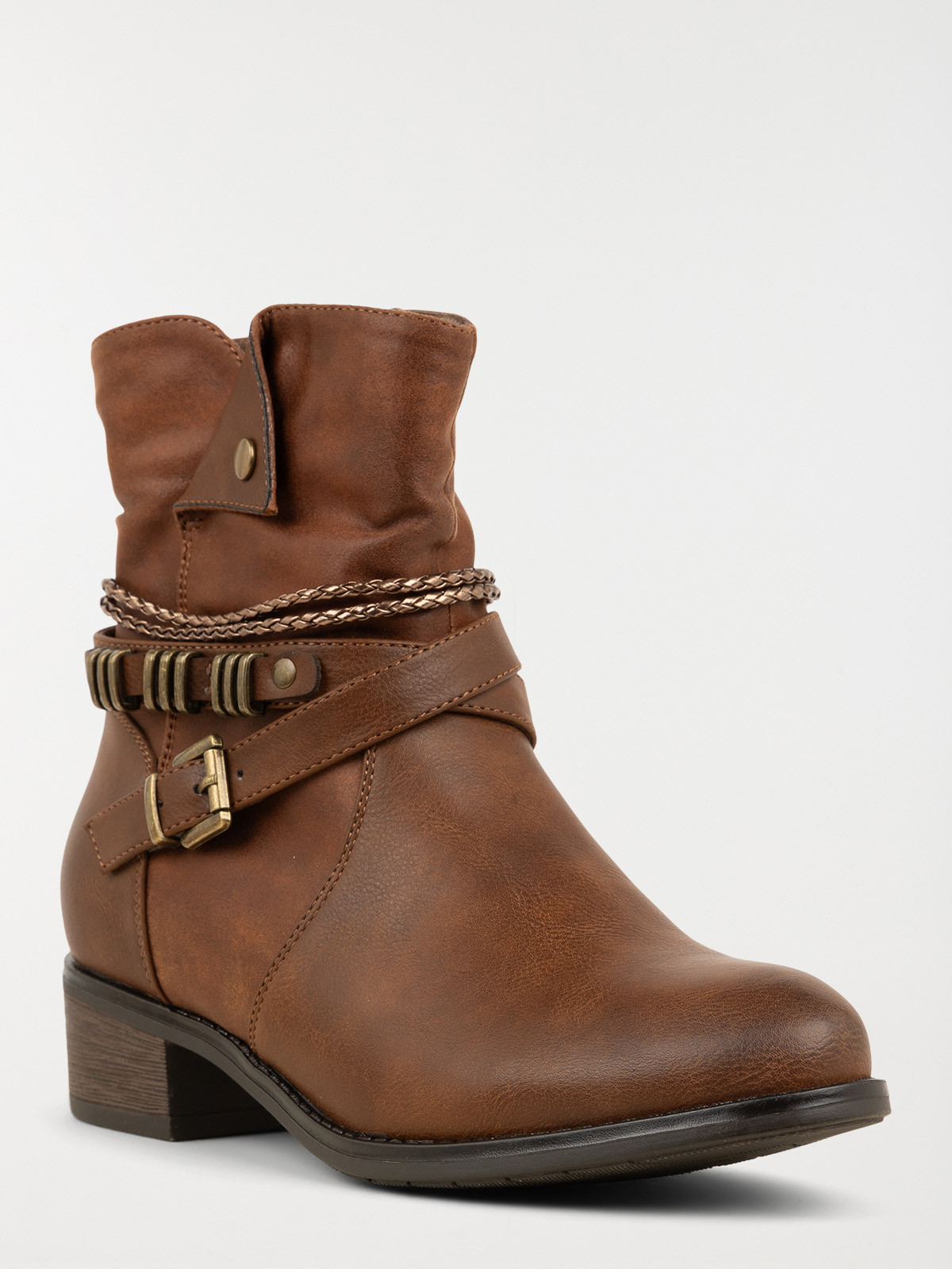 Bottines tan multibrides femme 36 41