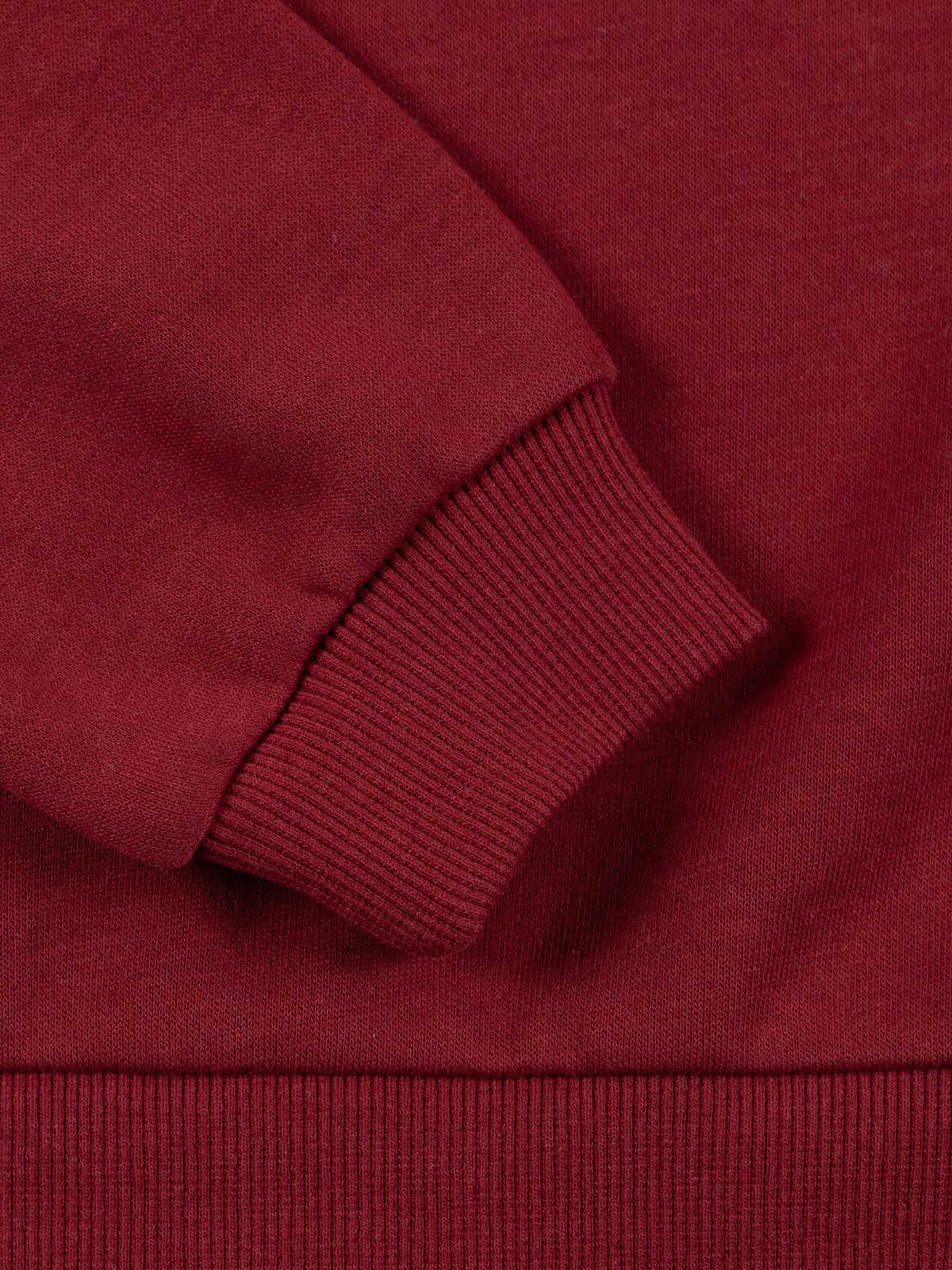Sweat fille cœur brodé bourgogne (3-12A)