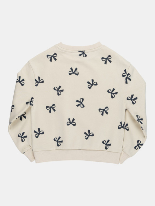 Sweat imprimé noeuds fille (3-12A)