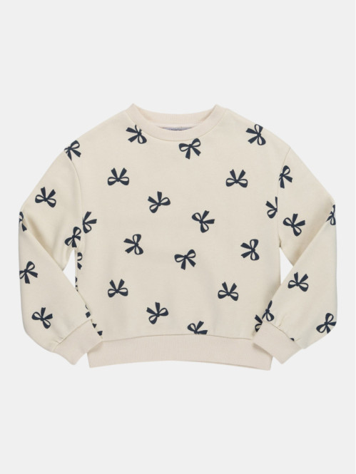Sweat imprimé noeuds fille (3-12A)