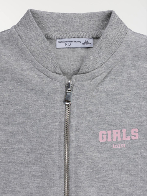 Sweat zippé brillant fille...