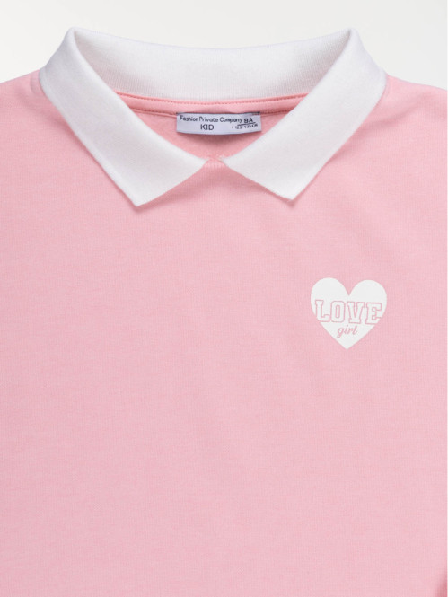 Sweat col polo love girl...