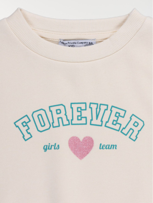 Sweat coeur pailleté fille...