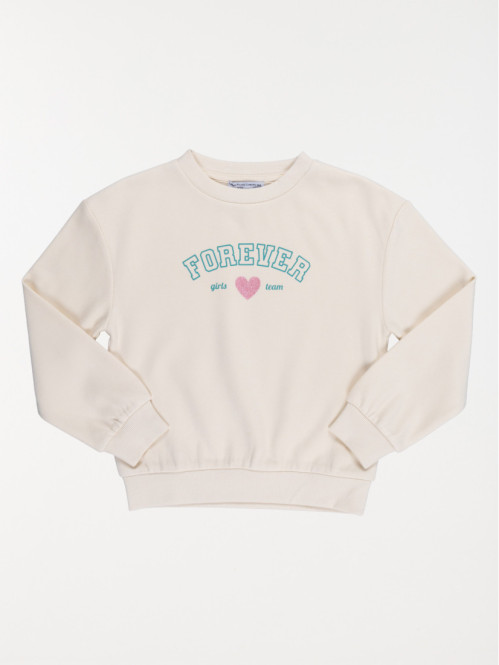 Sweat coeur pailleté fille...