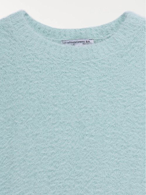 Pull doux vert d'eau fille (3-12A)