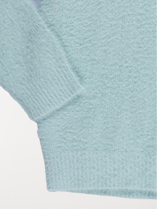 Pull doux vert d'eau fille (3-12A)