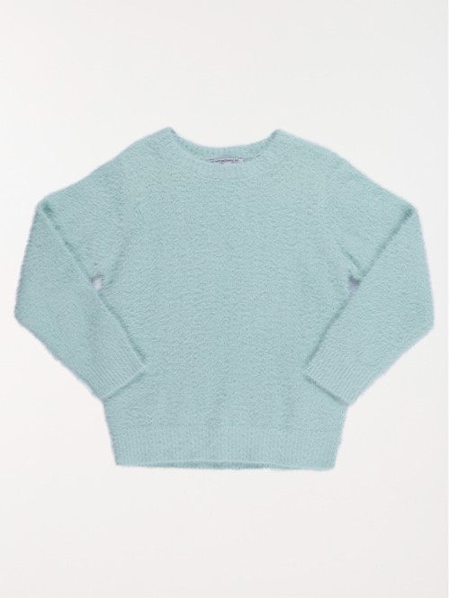 Pull doux vert d'eau fille (3-12A)