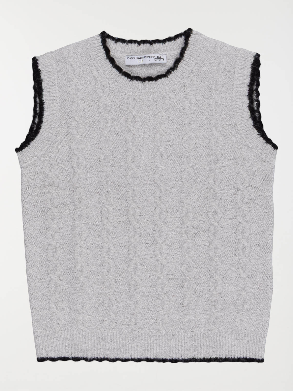 Pull col rond sans manches fille (6-12A) Pull col rond sans manches fille (6-12A)