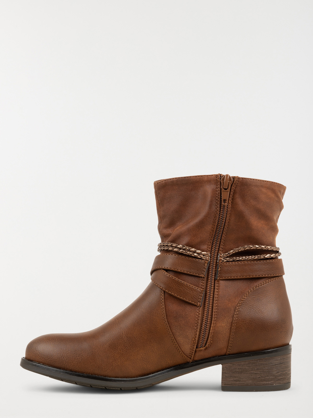 Bottines tan multibrides femme (36-41) Bottines tan multibrides femme (36-41)