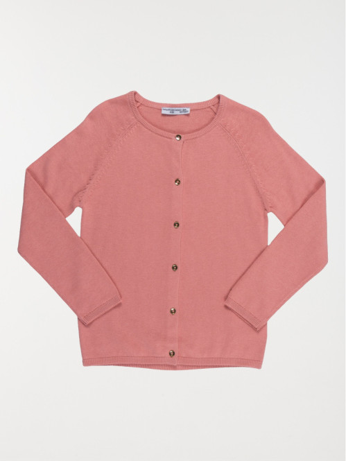 Gilet basique hortensia fille (3-12A)