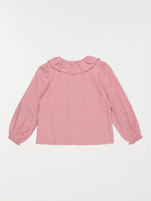 Chemise rayée col claudine...