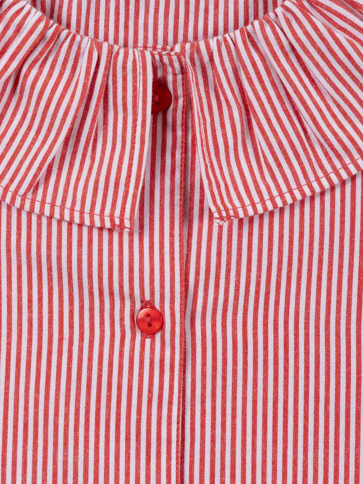 Chemise rayée col claudine fille (3-8A)