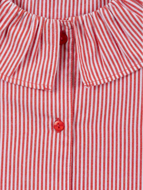 Chemise rayée col claudine...