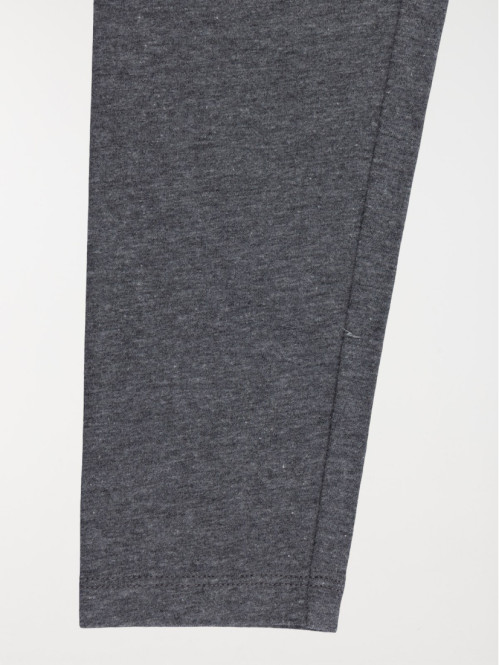 Legging basique gris chiné fille (3-12A)