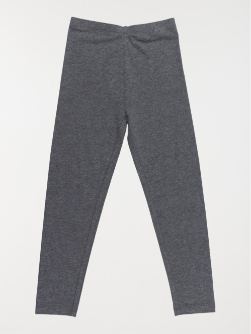 Legging basique gris chiné fille (3-12A)