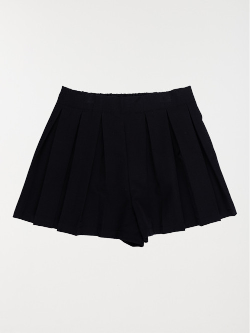 Short plissé noir fille...