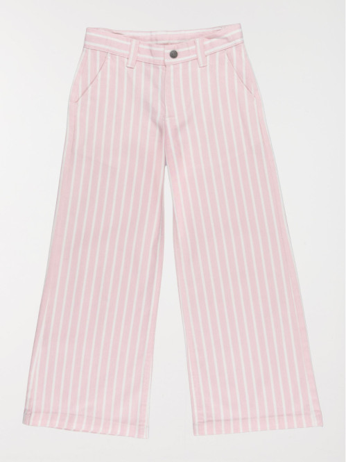 Pantalon rayée large fille...