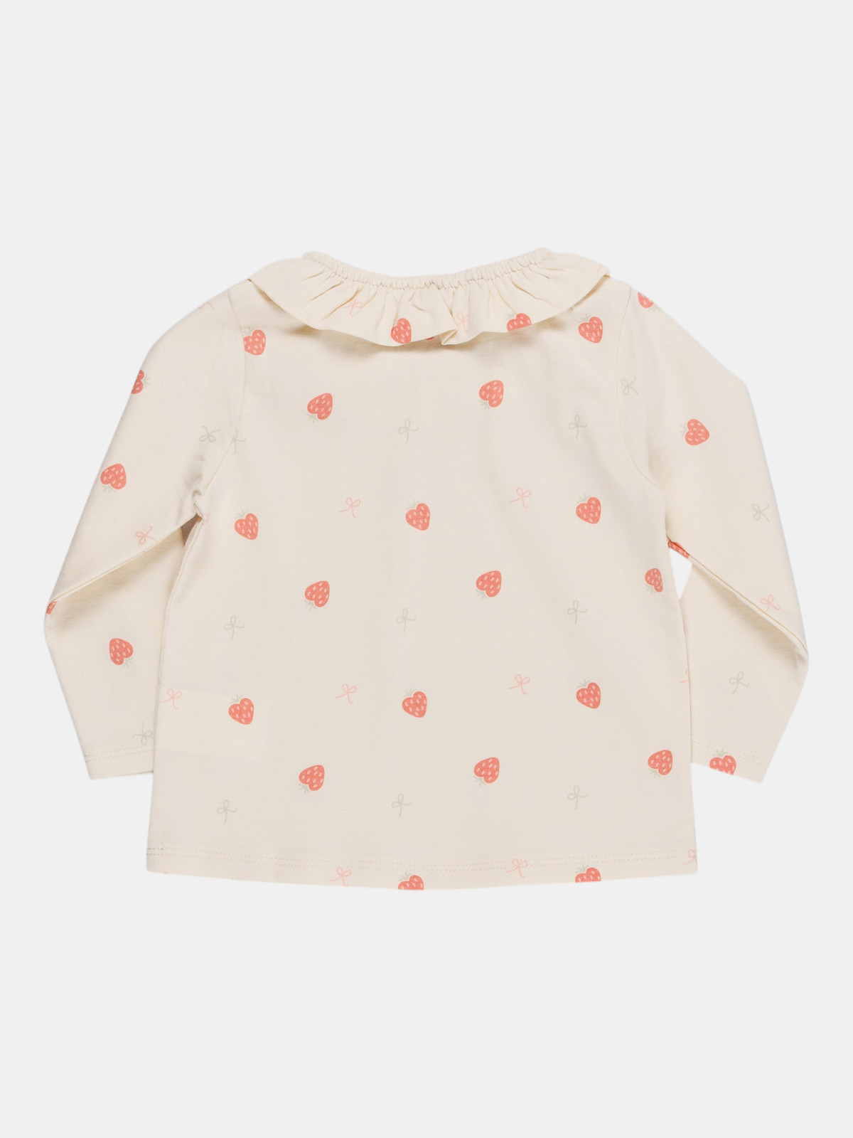 T-shirt fraise et noeud fille (3-36M) T-shirt fraise et noeud fille (3-36M)