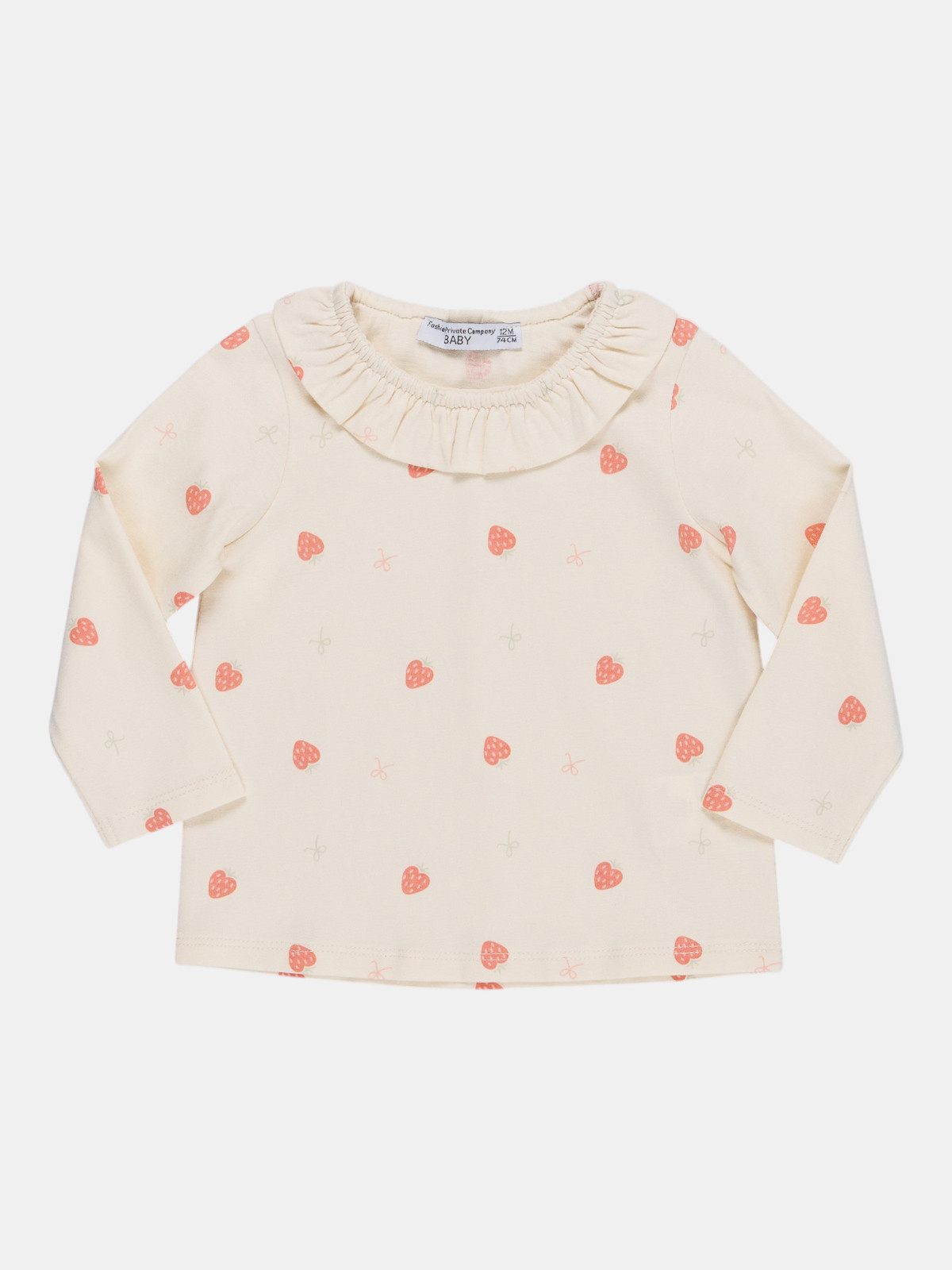 T-shirt fraise et noeud fille (3-36M) T-shirt fraise et noeud fille (3-36M)