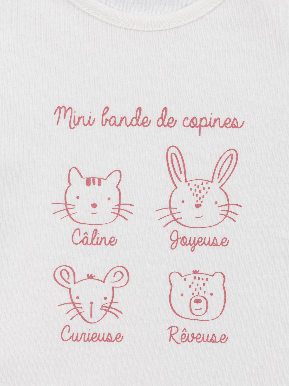 T-shirt mini bande copines fille (3-36M) T-shirt mini bande copines fille (3-36M)