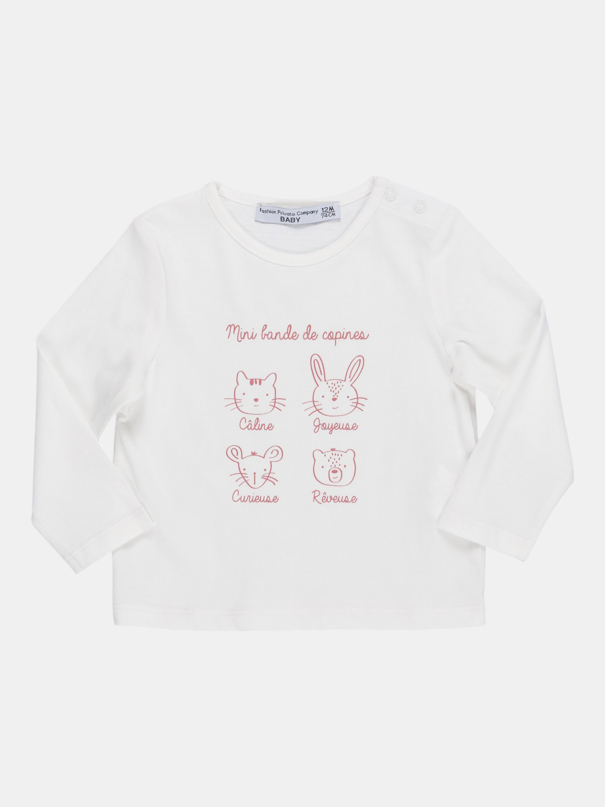 T-shirt mini bande copines fille (3-36M) T-shirt mini bande copines fille (3-36M)
