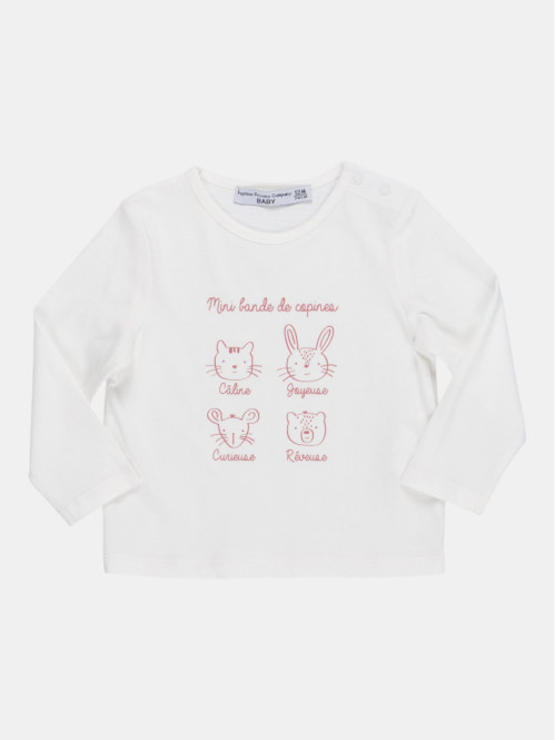 T-shirt mini bande copines fille (3-36M) T-shirt mini bande copines fille (3-36M)