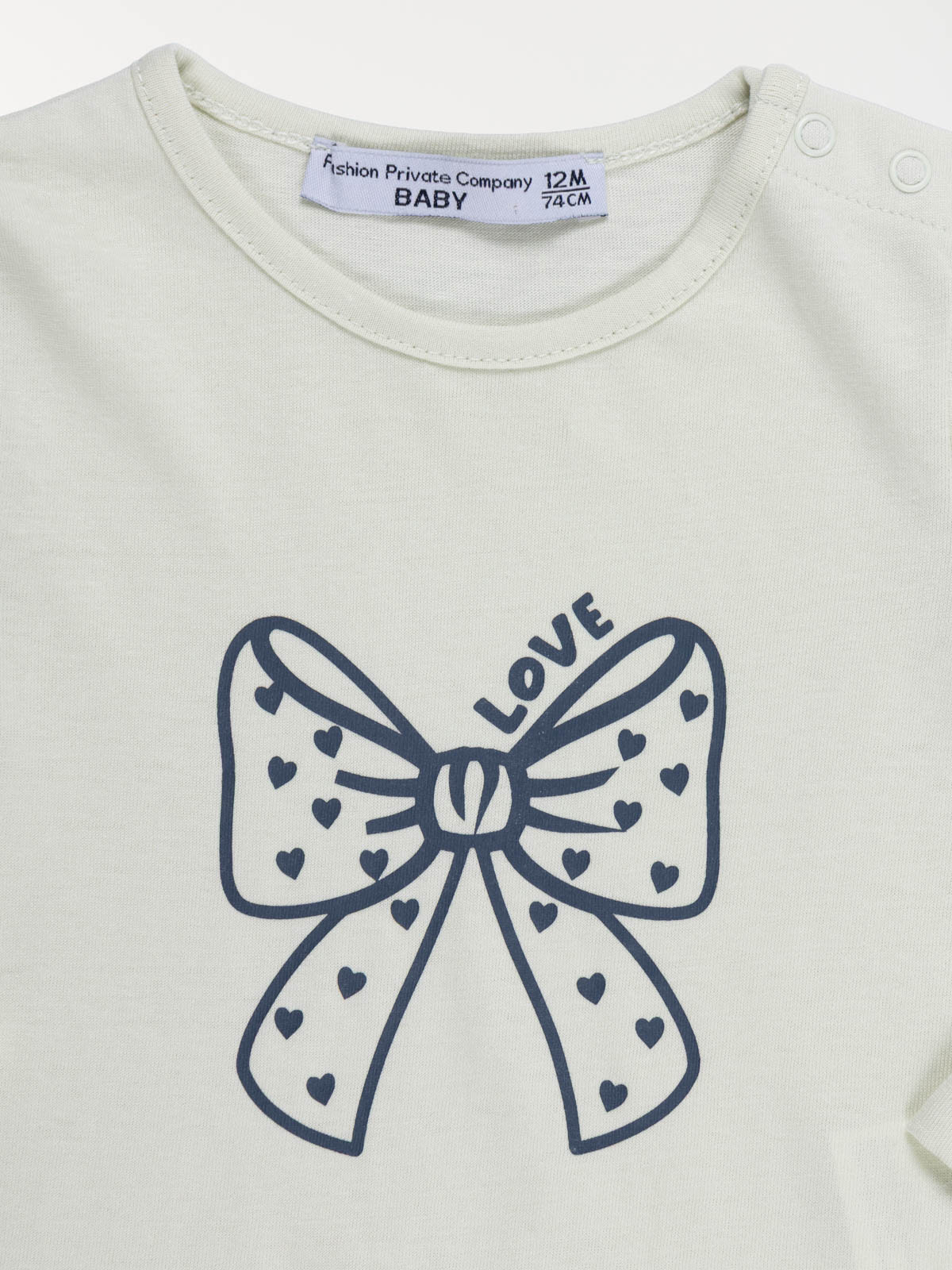 T-shirt Love noeud fille (3-36M) T-shirt Love noeud fille (3-36M)
