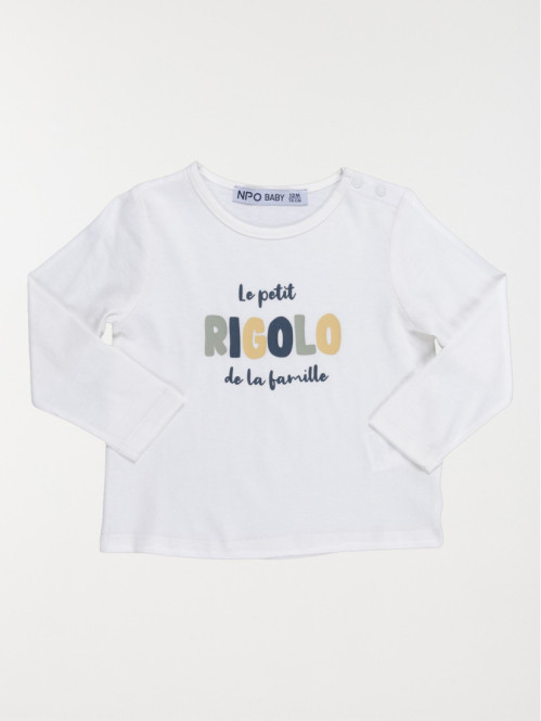 T-shirt petit rigolo garçon (3-36M)