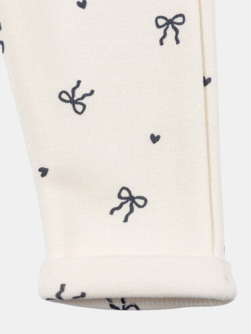 Pantalon de jogging noeud fille (3-36M) Pantalon de jogging noeud fille (3-36M)