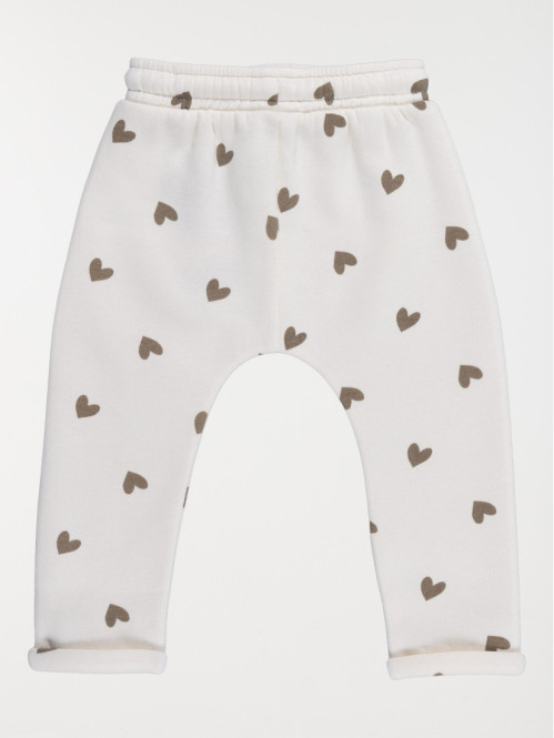 Pantalon de jogging coeur fille (3-36M) Pantalon de jogging coeur fille (3-36M)