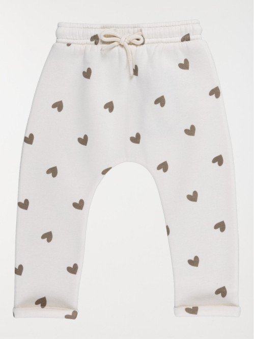 Pantalon de jogging coeur fille (3-36M) Pantalon de jogging coeur fille (3-36M)