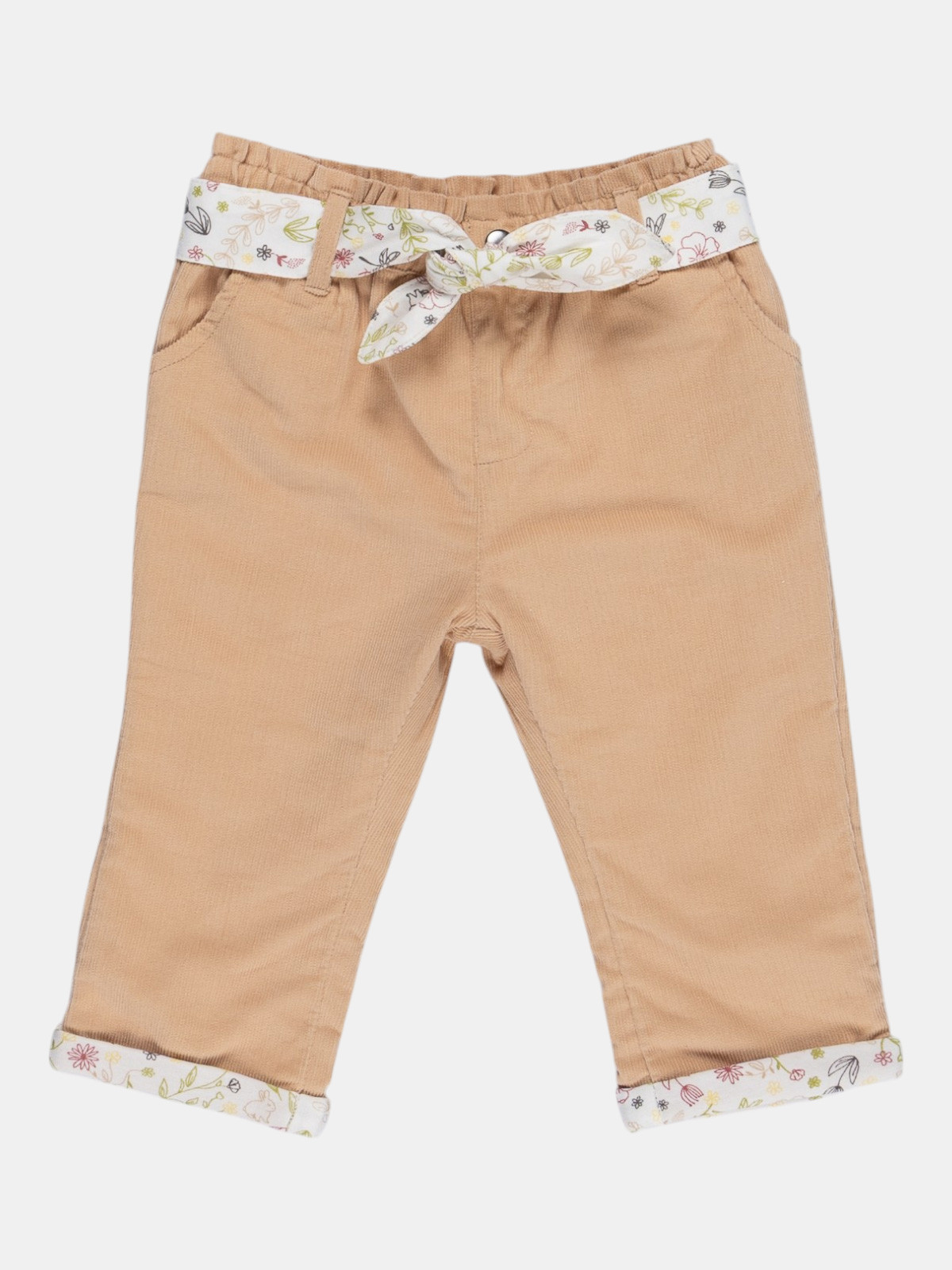 Pantalon velours ceinture fille (3-36M)