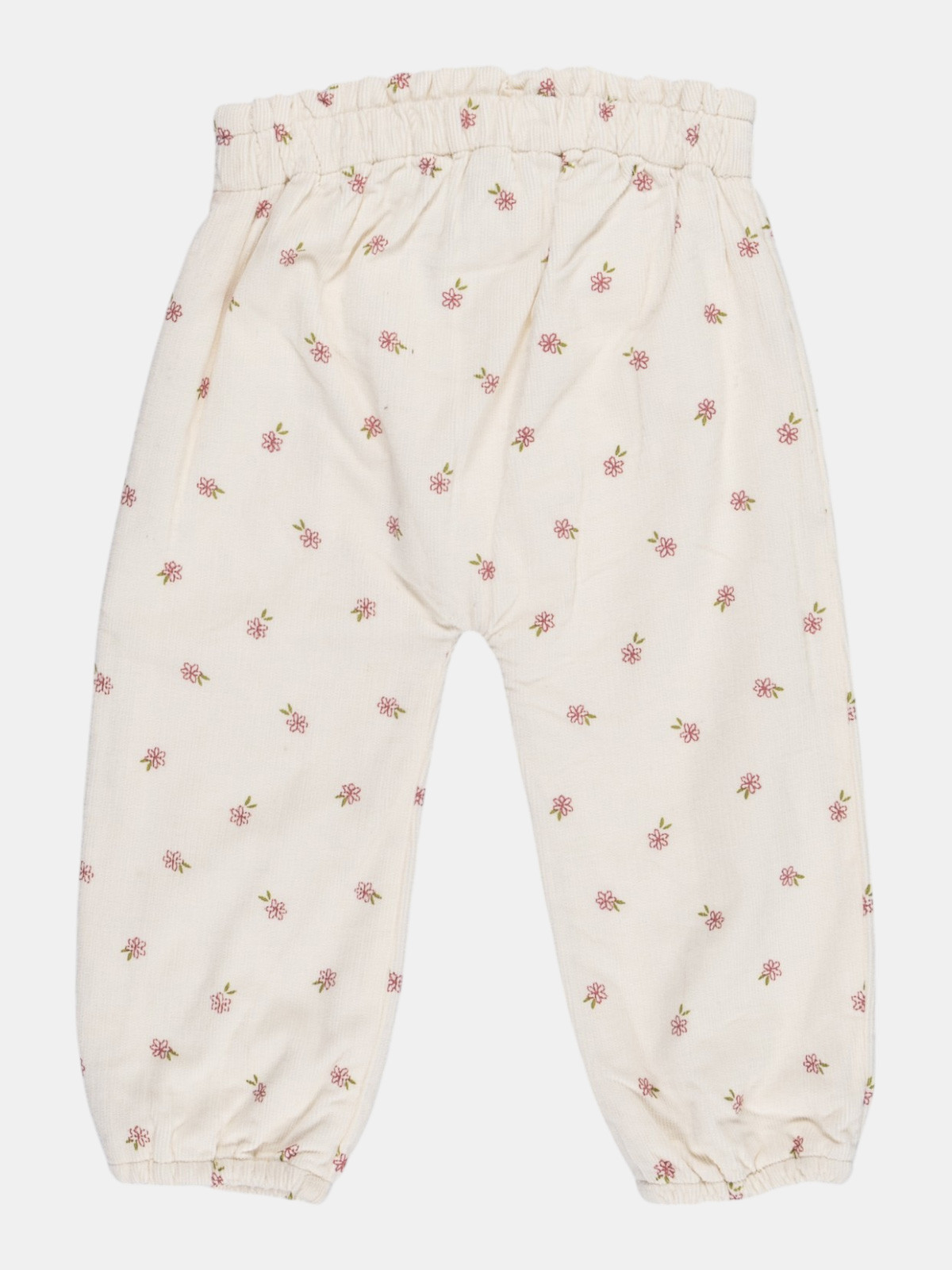 Pantalon velours fleurs fille (3-36M)
