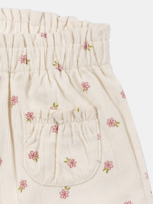 Pantalon velours fleurs...