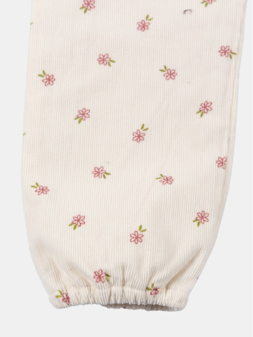 Pantalon velours fleurs...