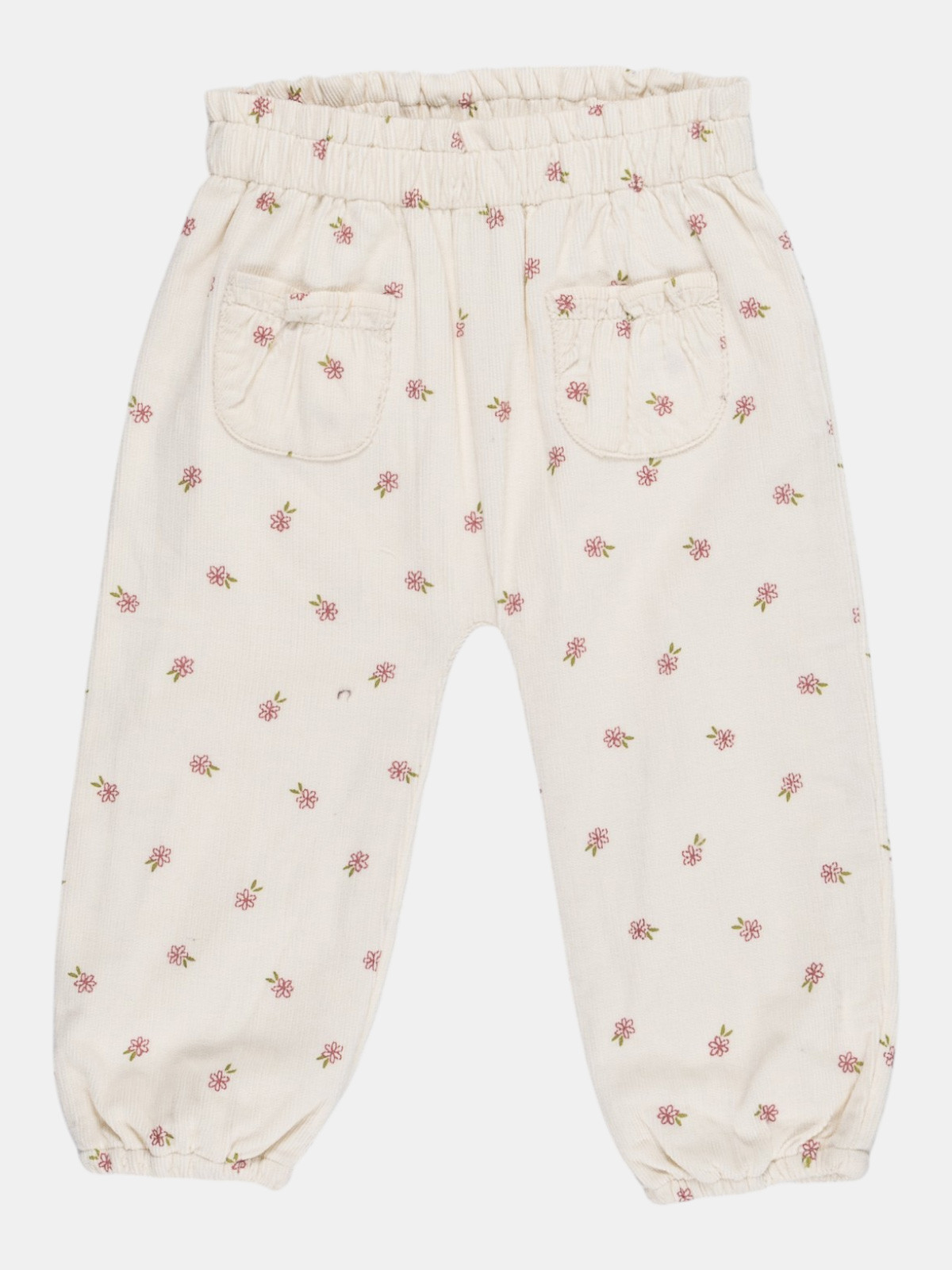 Pantalon velours fleurs fille (3-36M)
