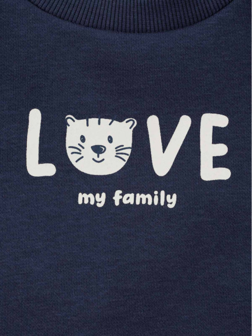 Sweat Love my family garçon (3-36M)