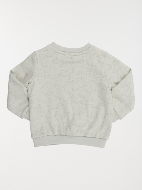 Sweat tout imprimé ours garçon (3-36M Sweat tout imprimé ours garçon (3-36M
