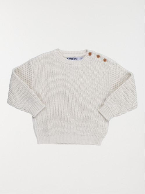 Pull col rond boutonné...