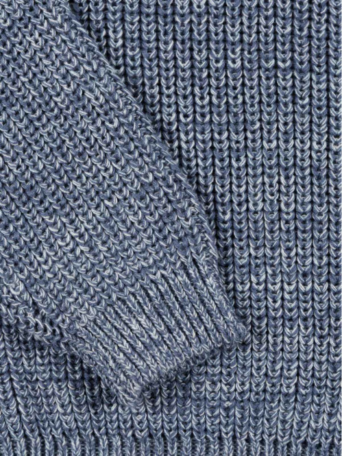 Pull col rond bleu lac...