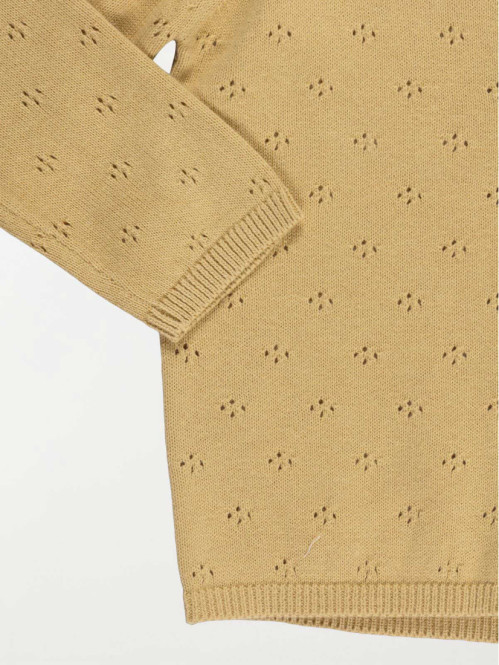 Gilet basique ajouré fille (3-36M) Gilet basique ajouré fille (3-36M)