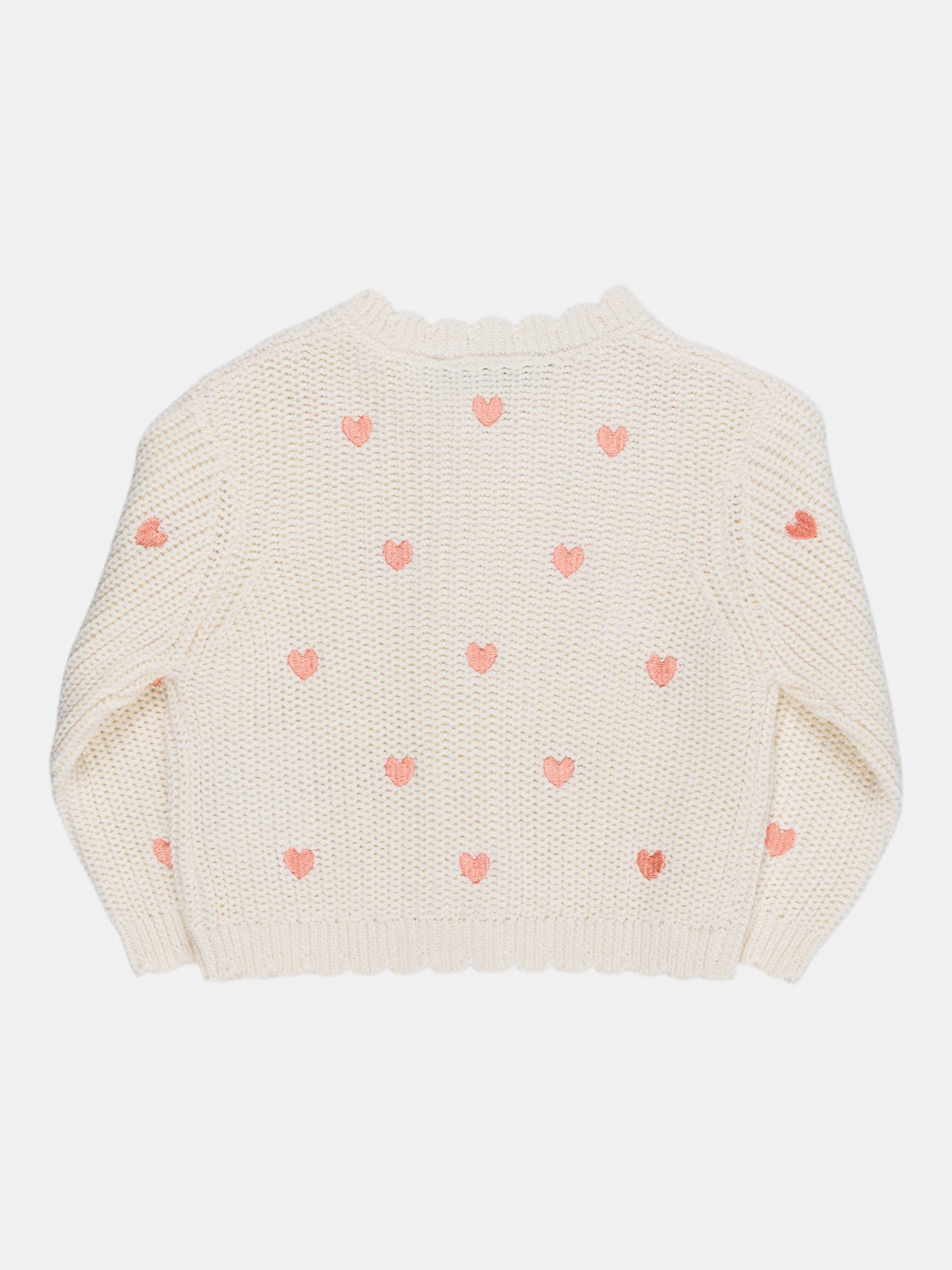 Gilet coeurs brodés fille (3-36M) Gilet coeurs brodés fille (3-36M)